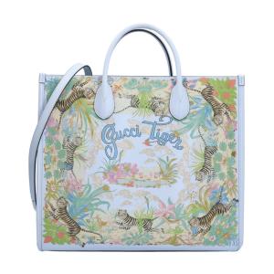 グッチ タイガーミディアムトートバッグ トートバッグ レザー 687827 525040 マルチカラー レディース GUCCI 中古 美品｜rk-y