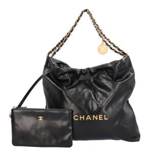 シャネル CHANEL 22 ミディアム ショルダーバッグ AS3261 ブラック レディース CHANEL 中古 美品