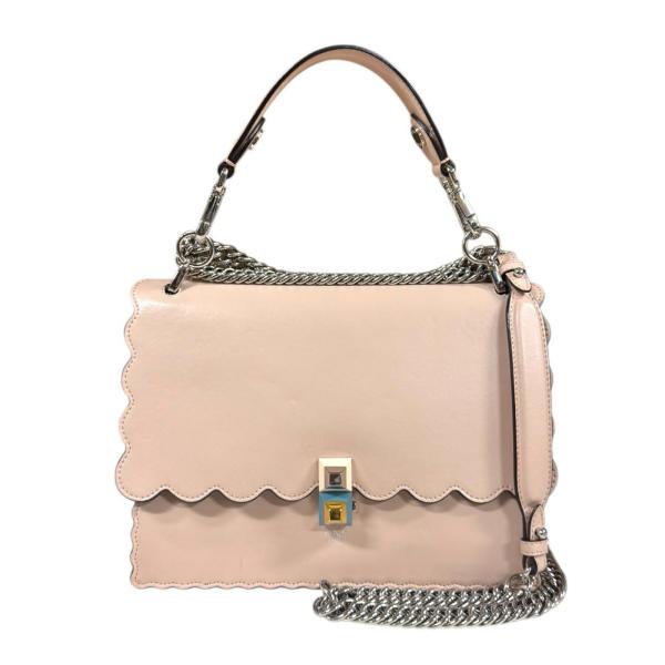 フェンディ キャナイ ショルダーバッグ レザー 8BT283 ピンク レディース FENDI 中古