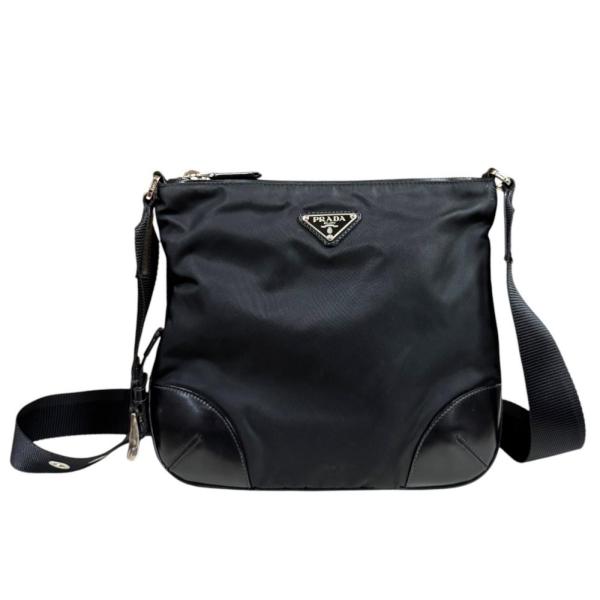 プラダ ショルダーバッグ ナイロン ブラック ユニセックス PRADA 中古