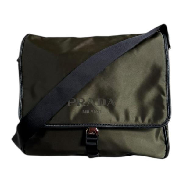 プラダ メッセンジャーバッグ ショルダーバッグ ナイロン 2VD166 グリーン メンズ PRADA...