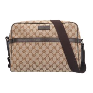 GUCCI（グッチ） 449174 ボディバッグ ベージュ ブラウン 茶 クロス