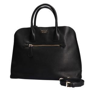 PRADA プラダ ハンドバッグ ショルダーバッグ 2way レザー ブラック ブラック 中古 限界値下げ祭32-OF｜rk-y