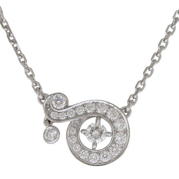 ヴァンクリーフ＆アーペル ニドパラディ ネックレス 18金 K18ホワイトゴールド ダイヤモンド レ...