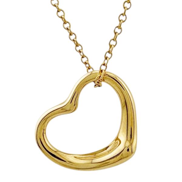 ティファニー オープンハート ネックレス 18金 K18イエローゴールド レディース TIFFANY...