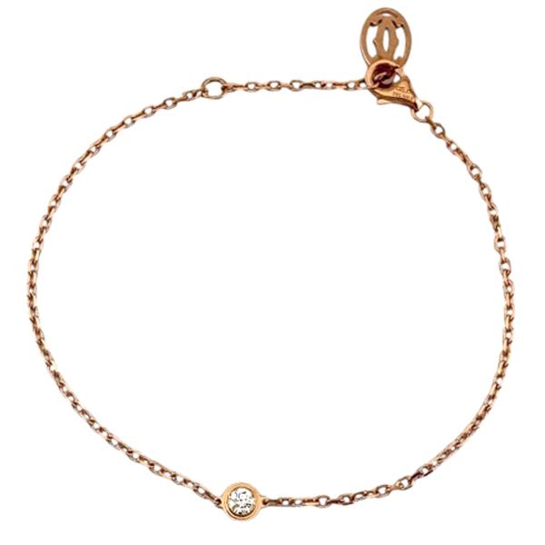 カルティエ ダムール ダイヤモンド ブレスレット 18金 K18ピンクゴールド ダイヤモンド レディ...