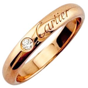 カルティエ Cドゥウエディング リング 指輪 8号 18金 K18ピンクゴールド ダイヤモンド レディース CARTIER 中古 美品