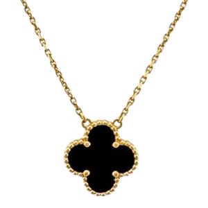 ヴァンクリーフ＆アーペル ヴィンテージ アンハンブラ ネックレス 18金 K18イエローゴールド レディース Van Cleef & Arpels 中古 美品