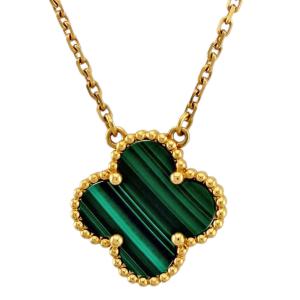 ヴァンクリーフ＆アーペル ヴィンテージ アンハンブラ ネックレス 18金 K18イエローゴールド レディース Van Cleef & Arpels 中古