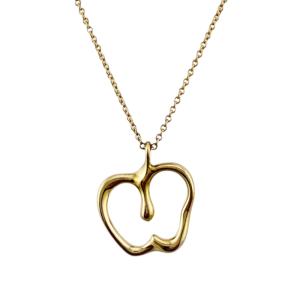 ティファニー アップル ネックレス 18金 K18イエローゴールド レディース TIFFANY&Co. 中古 美品