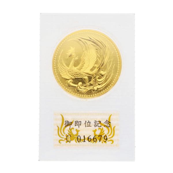 天皇陛下御即位記念 10万円金貨幣 平成2年 純金 記念コイン K24ゴールド ユニセックス  中古...