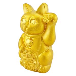 置物 招き猫 純金 縁起物 金運 財運 商売〓...の詳細画像1