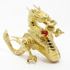 龍 置物 K18 めのう 竜 リュウ ドラゴン ...の商品画像