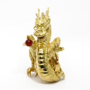 龍 置物 K18 めのう 竜 リュウ ドラゴン...の詳細画像2