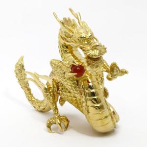 龍 置物 K18 めのう 竜 リュウ ドラゴン...の詳細画像5