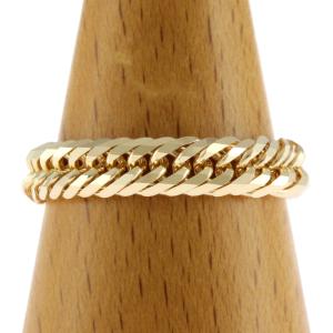 18金リング K18 12面トリプル喜平リング 日本製 (11号、内径16.3mm 外