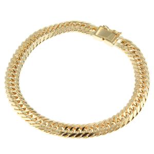 喜平12面トリプル　K18メッキ　中折れ金具　セーフティー付き　喜平ブレスレット 喜平12面トリプル K18メッキ 中折れ金具 セーフティー付き 喜平