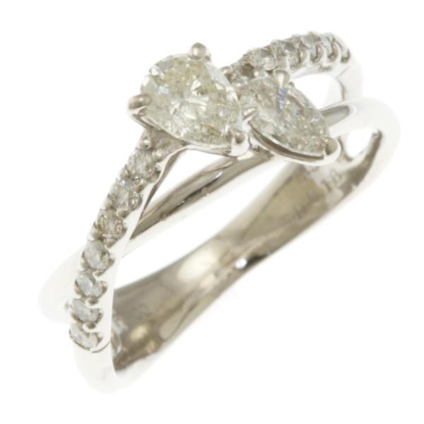 リング 指輪 9号 Pt900プラチナ ダイヤモンド 0.51ct ダイヤモンド 0.18ct レデ...