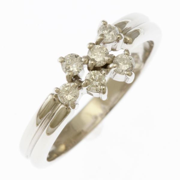 リング 指輪 10号 Pt900プラチナ ダイヤモンド 0.24ct中古 美品