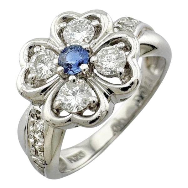 リング 指輪 12.5号 Pt900プラチナ サファイア レディース  中古 美品