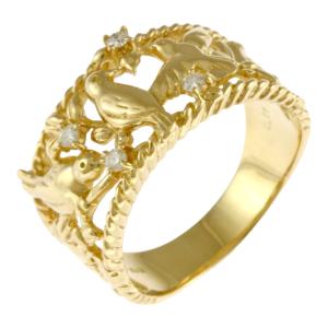 agete 0.08ct/agete アガット リボンモチーフ・ピンキー 1P