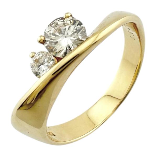 リング 指輪 11.5号 18金 K18イエローゴールド ダイヤモンド レディース  中古 美品