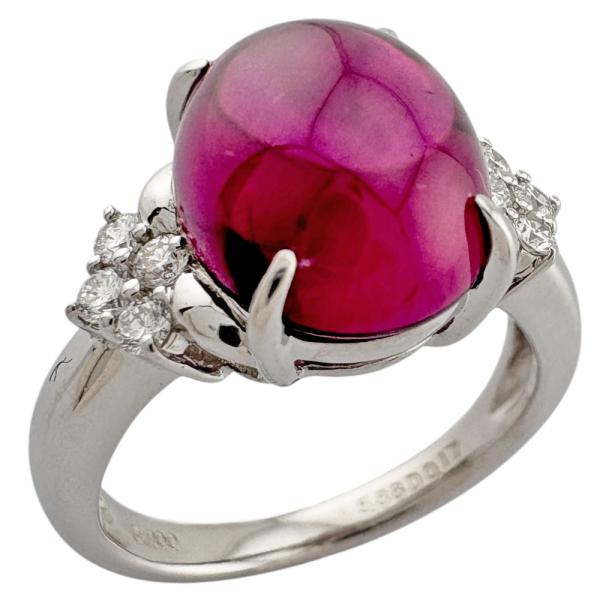 リング 指輪 10.5号 Pt900プラチナ ダイヤモンド レディース  中古 美品