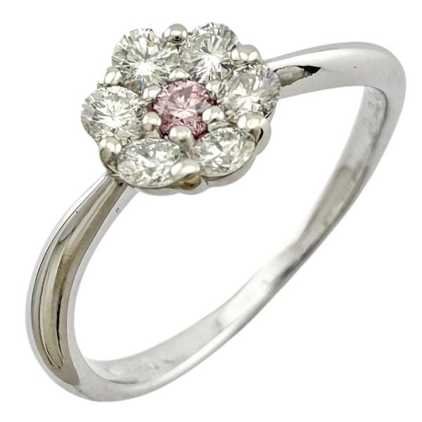 リング 指輪 10.5号 18金 K18ホワイトゴールド ダイヤモンド レディース  中古 美品