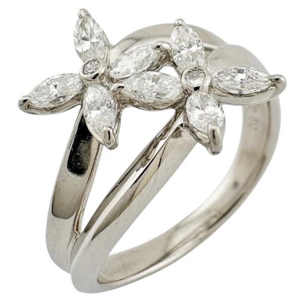 リング 指輪 11号 Pt900プラチナ ダイヤモンド レディース  中古 美品