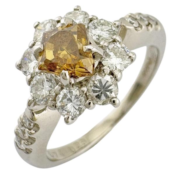 リング 指輪 12号 Pt900プラチナ ダイヤモンド レディース  中古 美品