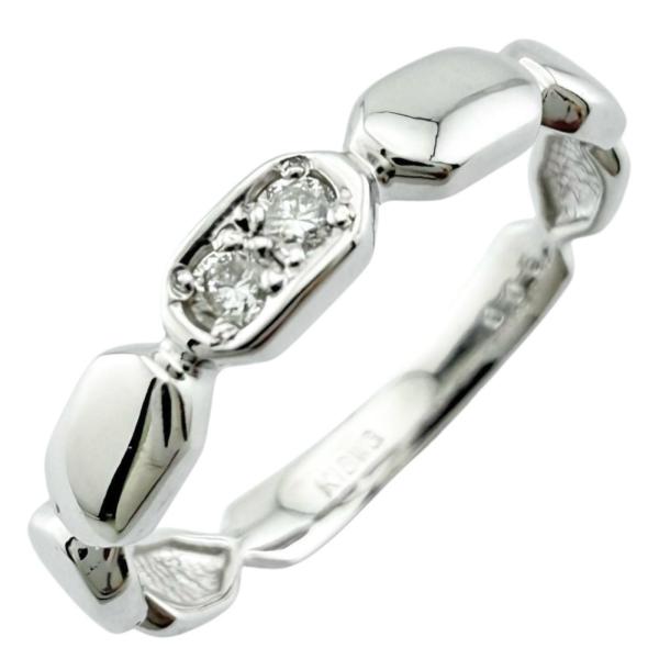 リング 指輪 12.5号 18金 K18ホワイトゴールド ダイヤモンド レディース  中古 美品