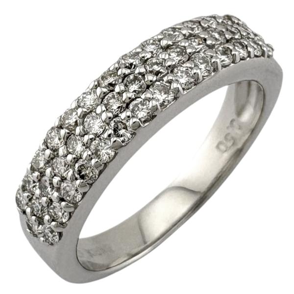 リング 指輪 8.5号 18金 K18ホワイトゴールド ダイヤモンド レディース  中古 美品