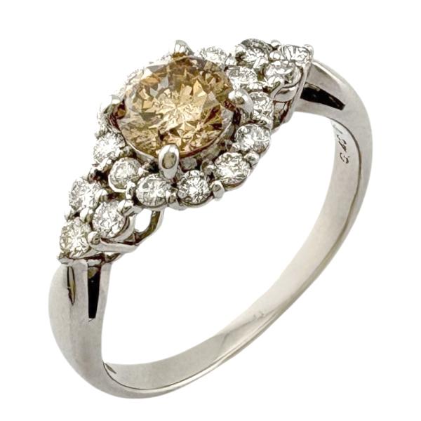 リング 指輪 14.0号 Pt900プラチナ ダイヤモンド レディース  中古 美品