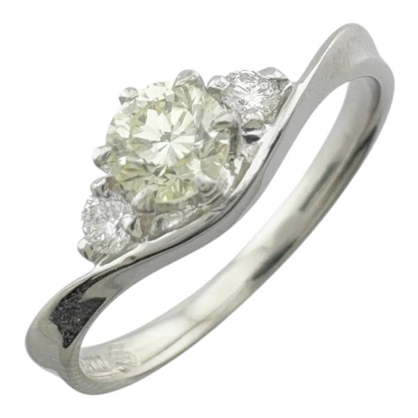 リング 指輪 11号 Pt900プラチナ ダイヤモンド レディース  中古 美品