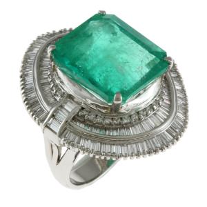 コロンビア産 エメラルド 1.カラット リング/指輪 PT900 一生ものの1