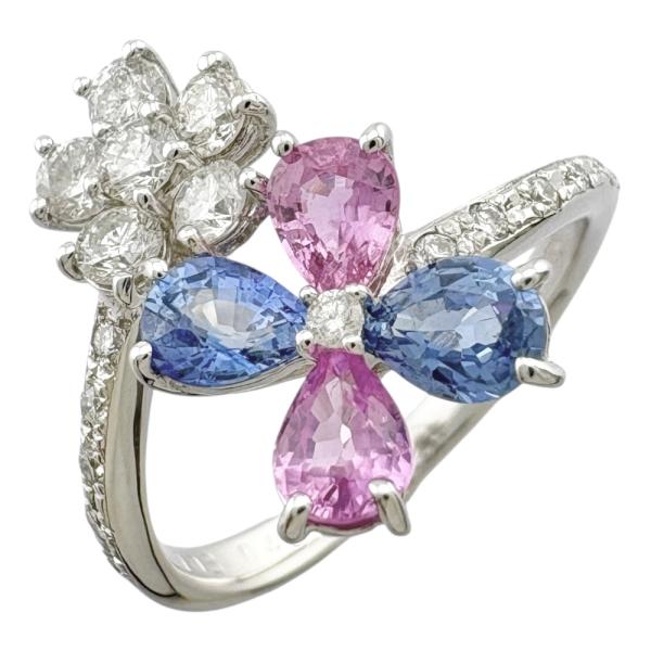 リング 指輪 11号 18金 K18ホワイトゴールド サファイア レディース  中古 美品