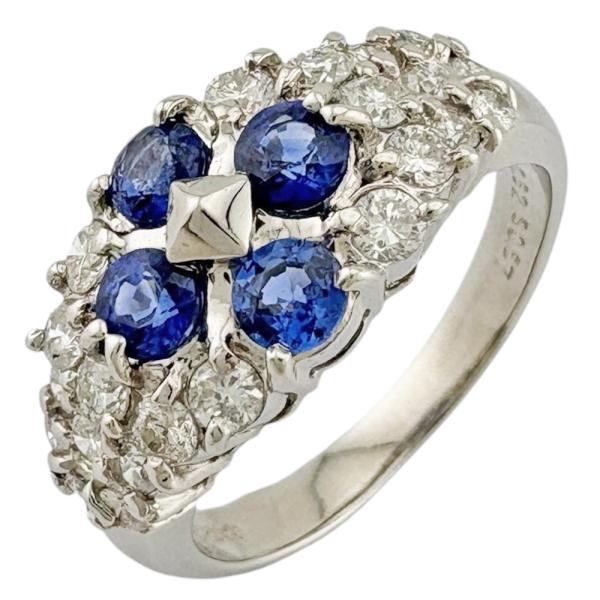 リング 指輪 10.5号 Pt900プラチナ サファイア レディース  中古 美品