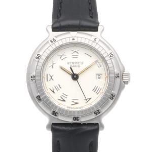 エルメス キャプテンニモ 腕時計 時計 ステンレススチール クオーツ レディース 1年保証 HERMES 中古