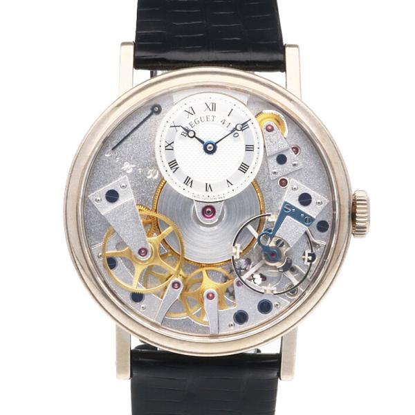 ブレゲ トラディション 腕時計 時計 18金 K18ホワイトゴールド 7027 手巻き メンズ 1年...