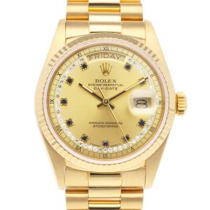 ロレックス デイデイト 腕時計 時計 18金 K18イエローゴールド 18038LS 自動巻き メンズ 1年保証 ROLEX 中古 美品｜rk-y