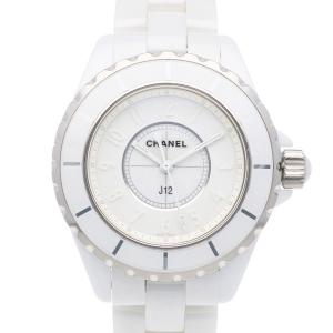 シャネル J12 ホワイトファントム 腕時計 時計 セラミック H3705 自動巻き ユニセックス 1年保証 CHANEL 中古｜rk-y