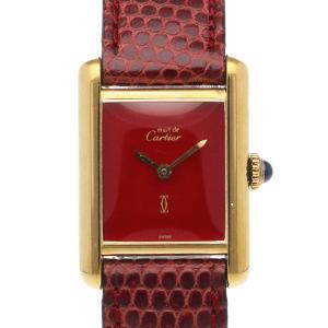 カルティエ マストタンク ヴェルメイユ 腕時計 時計 シルバー925 手巻き レディース 1年保証 CARTIER 中古｜rk-y