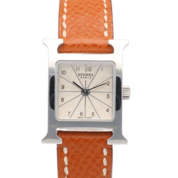 エルメス HERMES Hウォッチミニ 腕時計 ステンレススチール HH1.110 レディース 中古