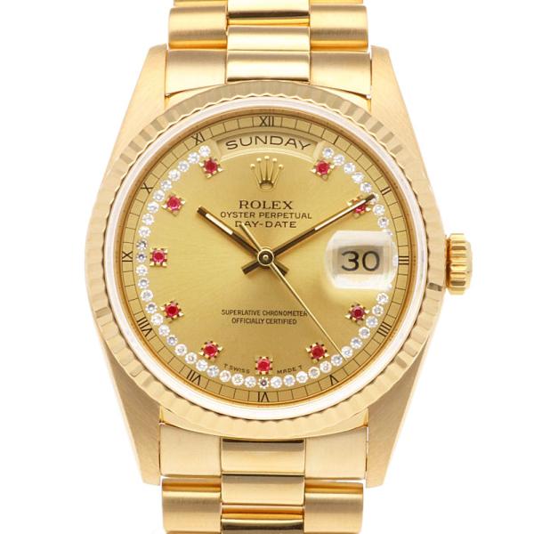 ロレックス ROLEX デイデイト 腕時計 18金 K18イエローゴールド 18238LR メンズ ...