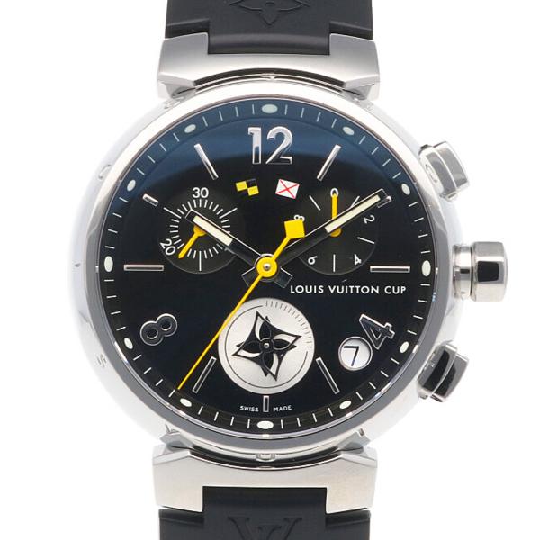 ルイヴィトン タンブール クロノグラフ 腕時計 時計 ステンレススチール Q11BG クオーツ メン...