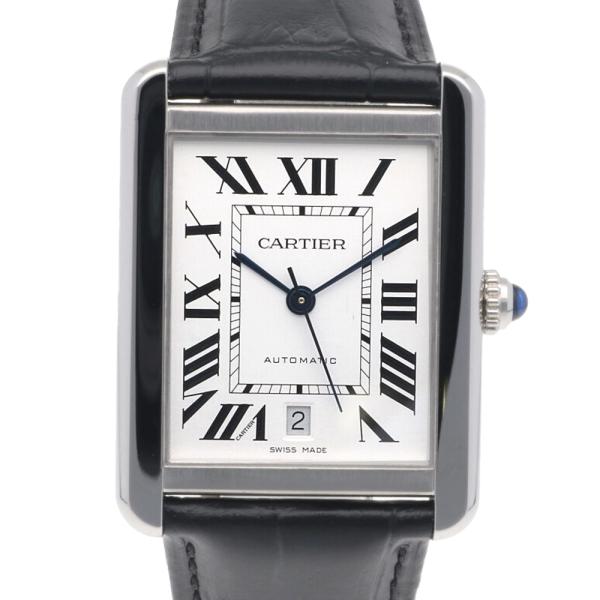 カルティエ タンクソロ XL 腕時計 時計 ステンレススチール 3800 自動巻き メンズ 1年保証...