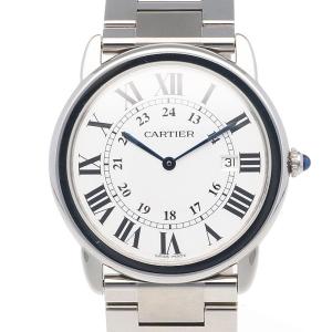 カルティエ ロンドソロ LM 腕時計 時計 ステンレススチール 3603 クオーツ ユニセックス 1年保証 CARTIER 中古｜rk-y