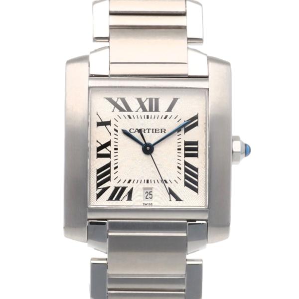 カルティエ タンクフランセーズ LM 腕時計 時計 ステンレススチール 2302 自動巻き メンズ ...