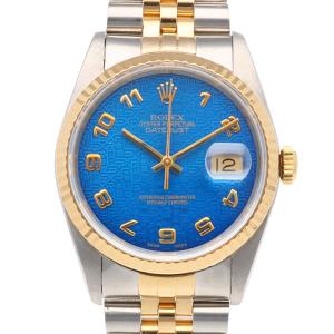 ロレックス デイトジャスト オイスターパーペチュアル 腕時計 ステンレススチール 16233 自動巻き 1年保証 ROLEX 中古｜rk-y