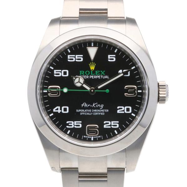 ロレックス SS 腕時計 ランダム アラビア数字 エアキング ステンレススチール 116900 中古...